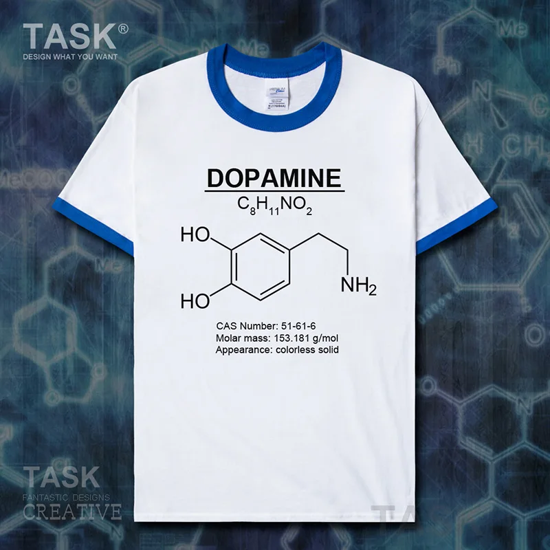 Dopamine Molecular Formula Chemistry Subject clothes Short sleeve t-shirt new Tops t shirt mens sweatshirt summer sports 01