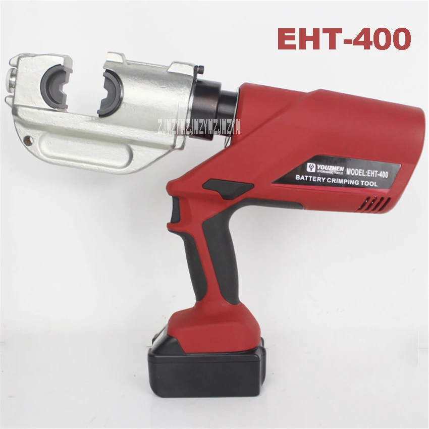 New Rechargeable Hydraulic Clamp EHT-300/400 Electric Hydraulic Clamp Crimping Pliers 16-300mm2 With Two Batteries + 1 Charger