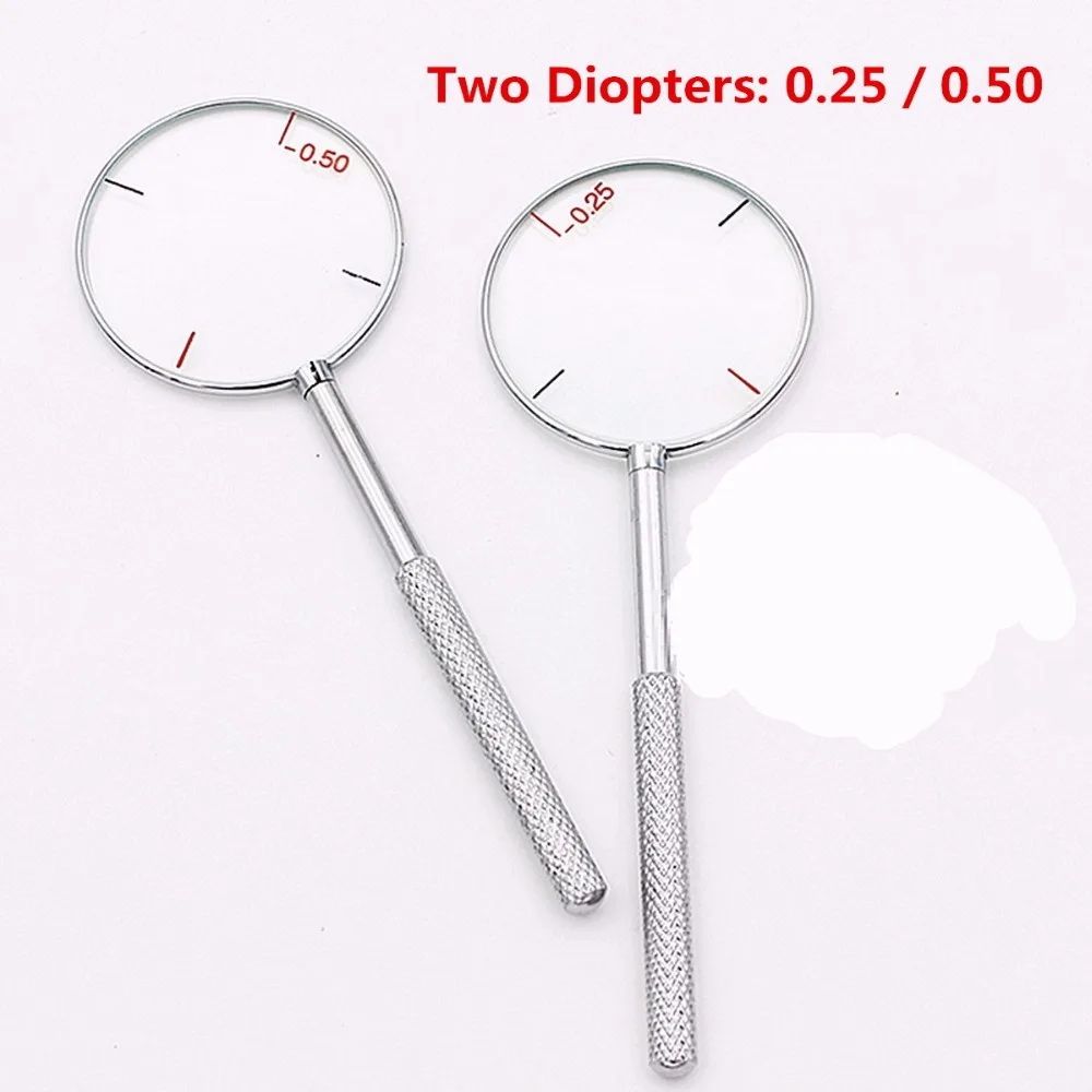1Pcs Round Optical Cross Cylinder Lens Tool Optical Instruments Diopters 0.25/0.5