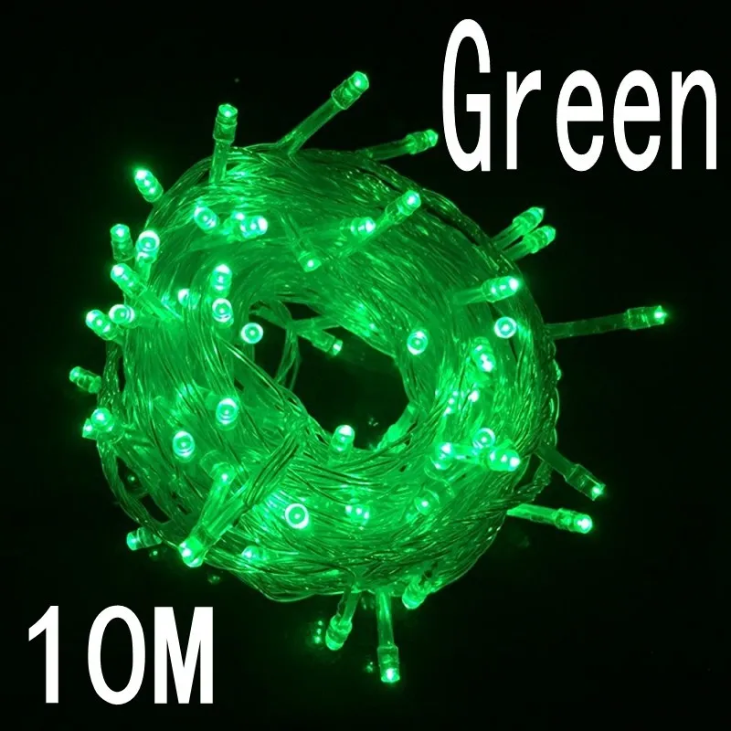 Green  Christmas Lights 10M Led String Fairy Light 8 Modes Christmas Lights For Wedding Party Holiday Lights