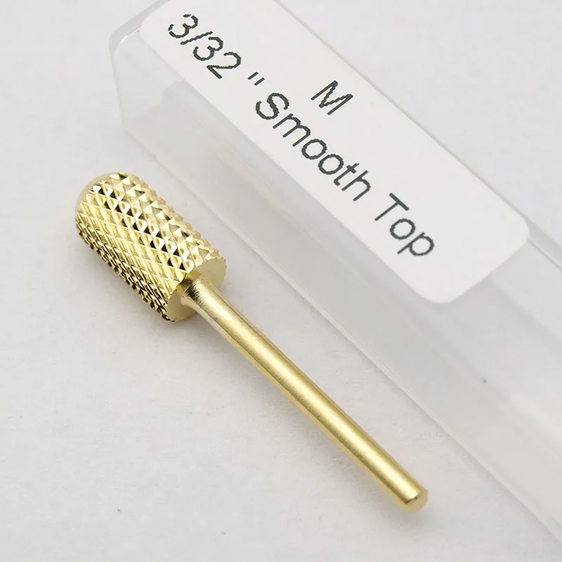 Goldfarbener Glattkopf-Düsen-Nagelbohrer für Acryl-Finish, elektrische Feile, Maniküre-Pediküre-Zubehör – Detail 14