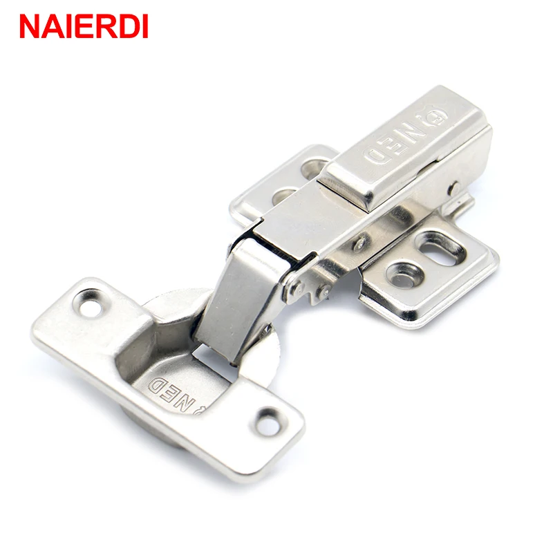 NAIERDI F Series Rustless Iron Hydraulic Hinge Iron Core Damper Buffer Cabinet Hinges Cupboard Door Hinges Soft Close Hardware