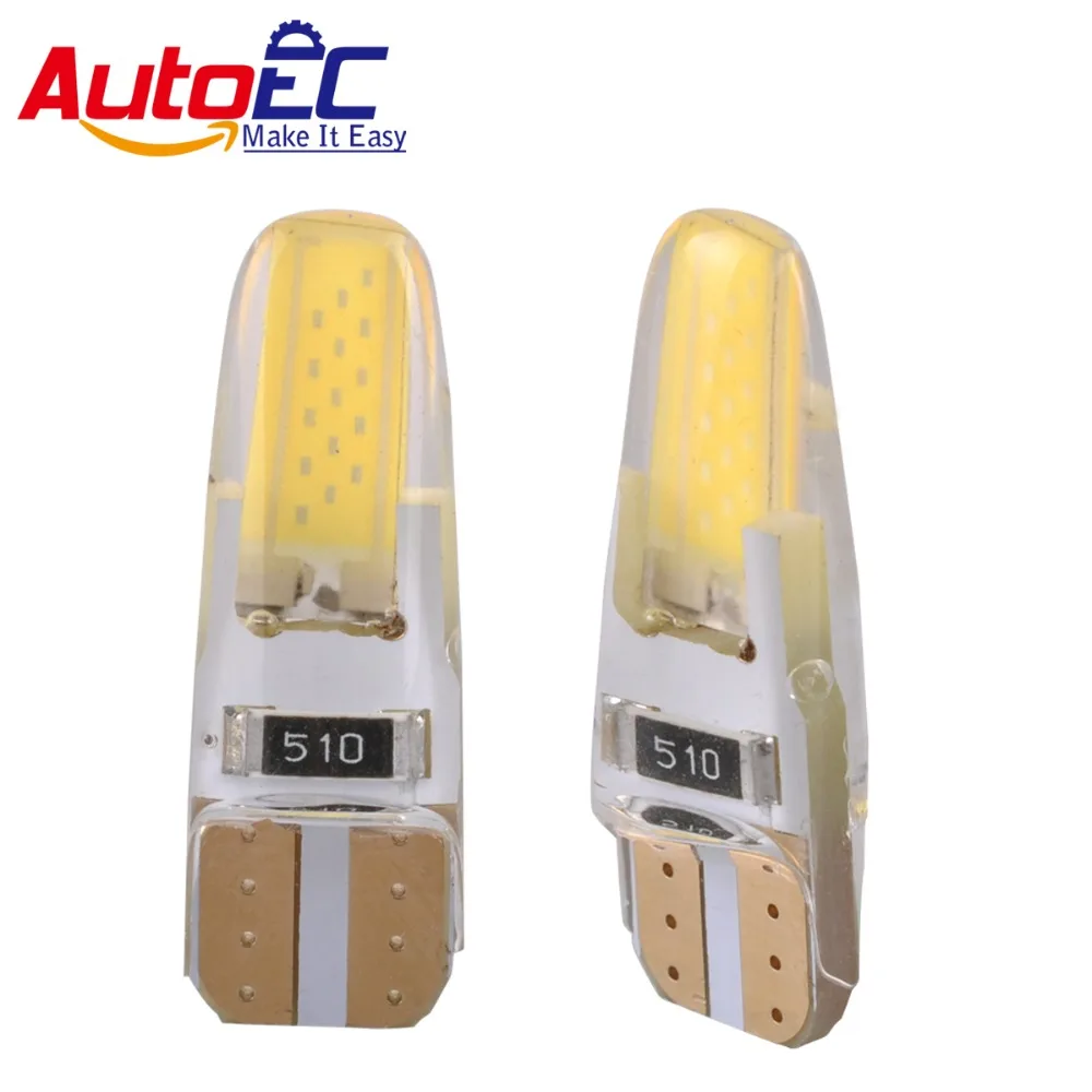 

AutoEC 50x Super bright T10 15 hips COB W5W 168 194 Wedge light Dome reading lamps pure white DC12V New LED Light #LB170