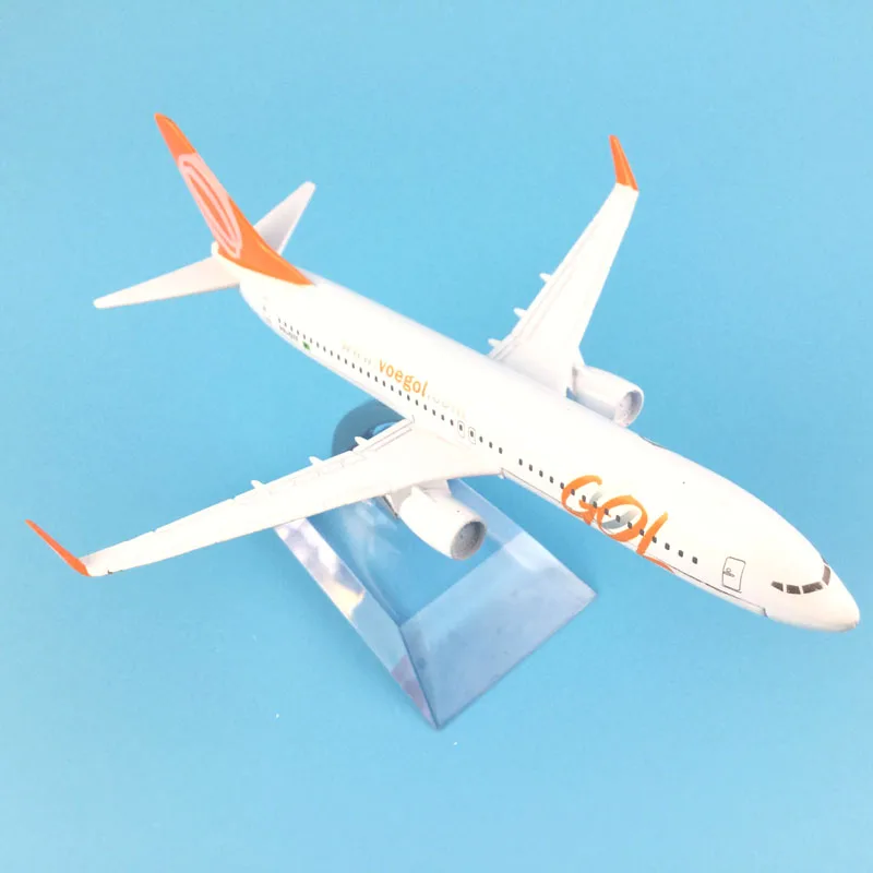 JASON TUTU 16cm Brazil Air GOL Airlines Boeing 737-800 Airways Airplane Model Plane Aircraft Diecast Metal 1/400 Scale Planes