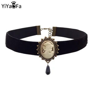 yiyaofa Choker 목걸이 여성 액세서리 고딕 파티 보석 보석 빈티지 진술 목걸이 & 펜던트 false collar dd-02 8 최고의 판매 rococo 액세서리 -5