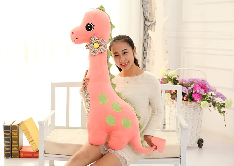 big lovely pink dinosaur toy plush  dinosaur pillow doll new creative doll about 100cm