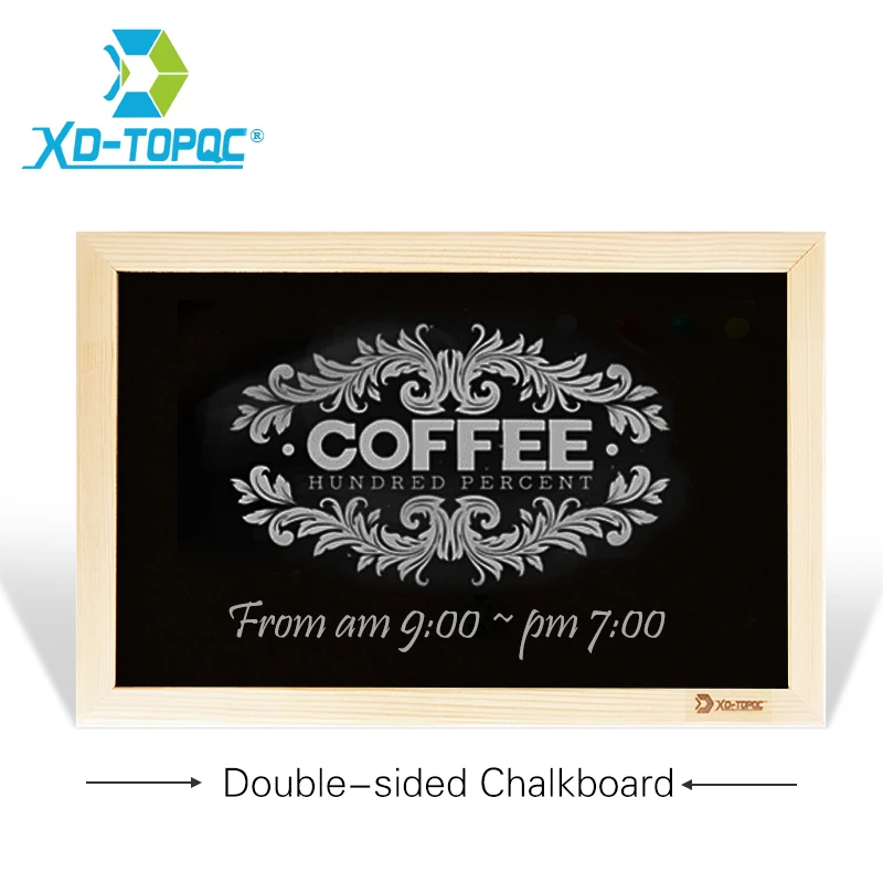 Wood Magnetic BlackBoard Double Face Dry Wipe Chalkboard Writing Board Office Supplier 20*30cm 10 Colors Factory Direct Sell