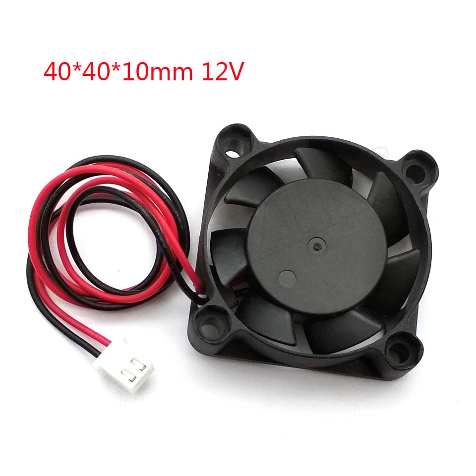 DC 12V 40mm x 40mm x 10mm 2-Pin Ball Bearing Computer PC Case Cooling Fan 4010