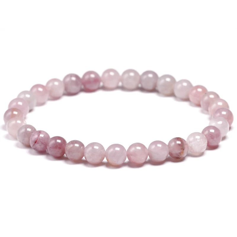 Madagascar Natural Rose Quartz Bead Bracelet Women Girls Fashion Stone Handmade Strength Yoga Healing Energy Jewelry Gift