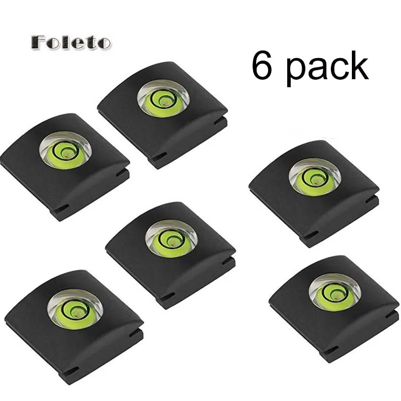 6Pack Camera Hot Shoe Level Hot Shoe Cover Hot Shoe Mount Protectors Bubble Spirit Level fits DSLR Camera for Canon Sony Nikon