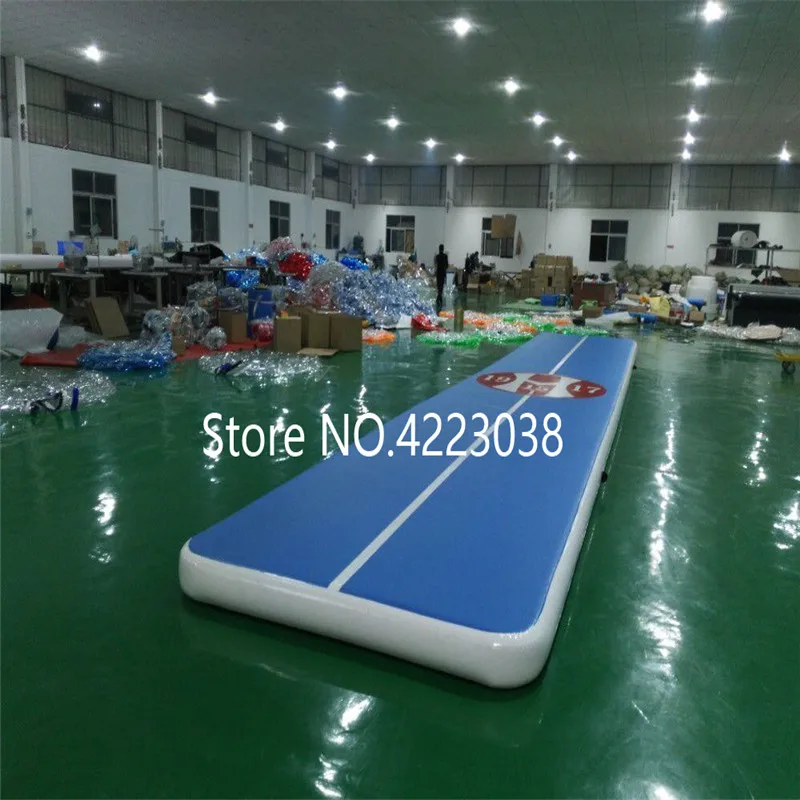 จัดส่งฟรี Inflatable Air Track Tumble Track 10*2*0.3 m กีฬาแบบพกพา Trampoline Air Track Taekwondo ยิมนาสติก