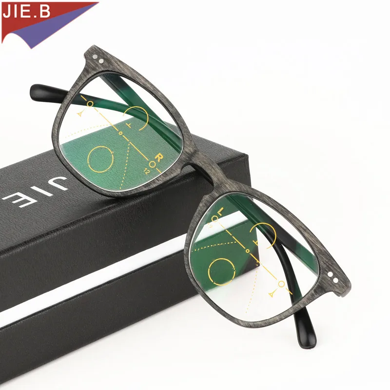 

2019 Ultra Light antifatigue Progressive Multifocal Fashion Reading Glasses men Female Bifocal Intelligence diopter glasses