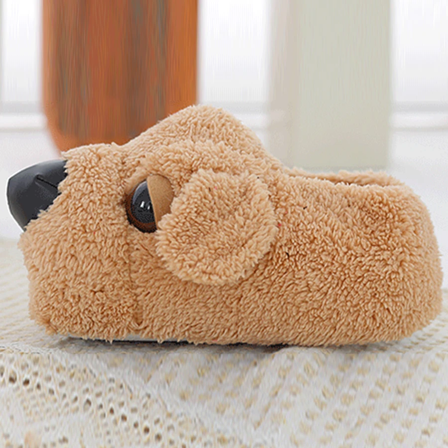 Women Anime Cartoon Dog Slippers Lovers Warm Indoor Woman Slippers Plush Shoes Girl Home Pantufas House Ladies Slippers Children