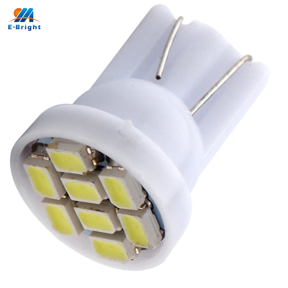 

2000PCS T10 Led W5W 194 168 1206 8 SMD Auto Bulbs 12V DC Car Lights Instrument Light Indicator Lamps Wedge Bulbs Clearance