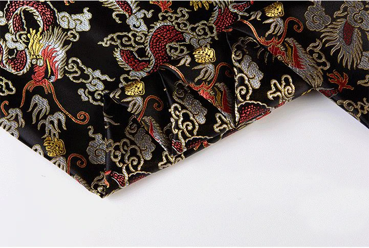 Black dragon style Metallic Jacquard broccato 3D jacquard tessuto tinto in filo per abito, biancheria da letto, borsa, tenda panno per cucire fai da