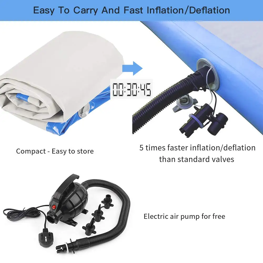 インフレータブルバウンサーエアトラックインフレータブル体操ジムマット3m4m5mインフレータブル子供のための送料無料とポンプ