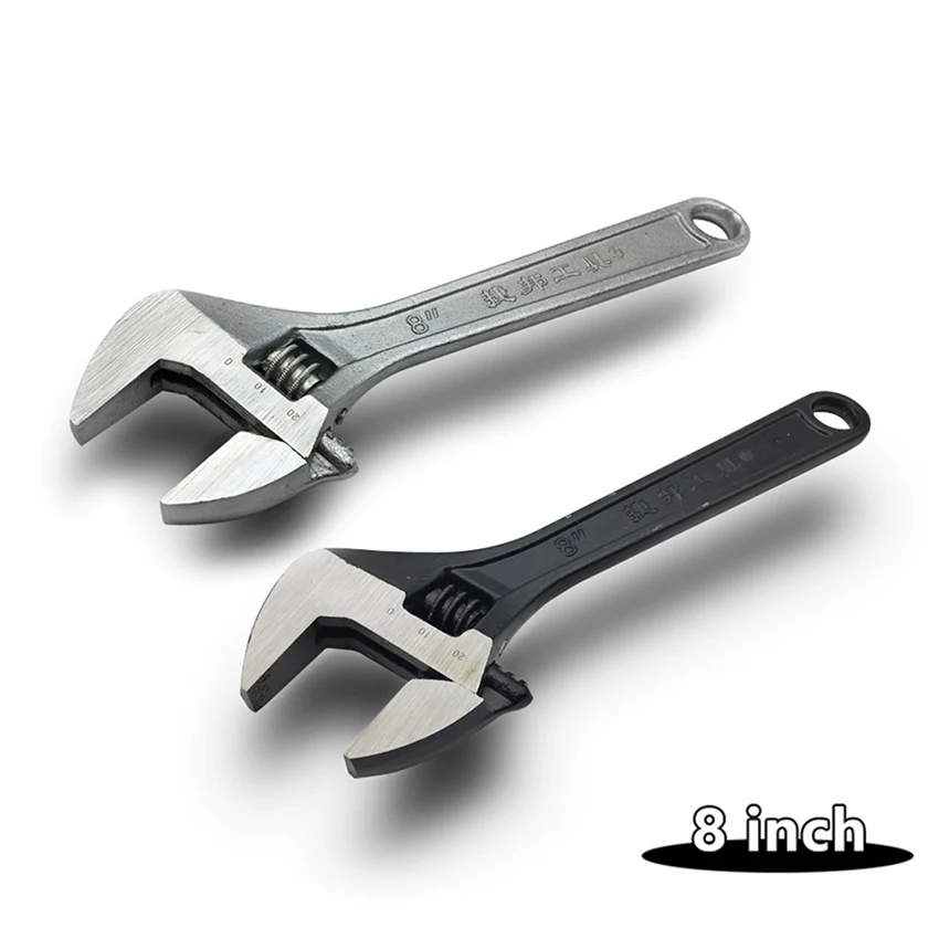 6/8/10/12 inch metric black or white wrench open end spanner adjustable repair multi-functional tools high-carbon steel wrenchs