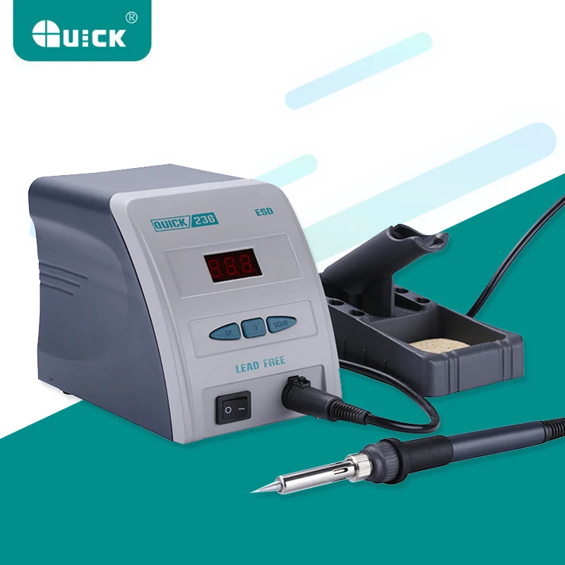 

QUICK 236 110V/220V 90W High-Frequency Antistatic Soldering Station Lead - Free Digital BGA Welding Iron Rework Tool