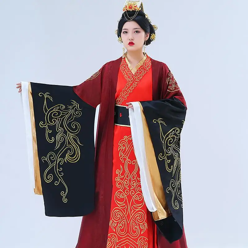 Chinese Traditional Wedding Hanfu Costume for Overseas Chinese Couple High quality Cotton silk costume Ancient China Clothing