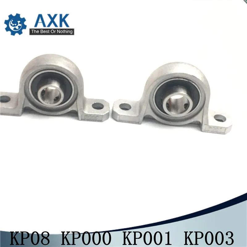 2Pcs Zinc Alloy Ball Bearing Housing Pillow Block Shaft Support KP08 KP000 KP001 KP002 KP003  Bearing pedestal Seat