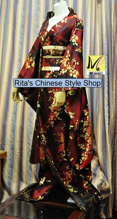 Sa Jin Zhen Xiu Tradizionale Kimono Giapponese Multicolor Personalizzazione Costume delle Donne