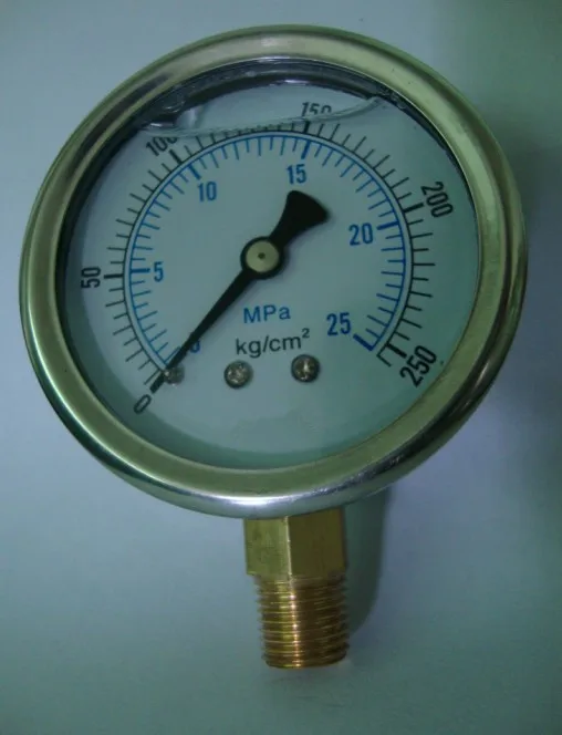 Stainless steel YN-60 shock-proof pressure gauge 10KG/100KG//150KG/200KG/250kg Hydraulic oil pressure gauge