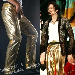 Classic Michael Jackson History BAD Classic Golden Pants Trousers Performance Gift