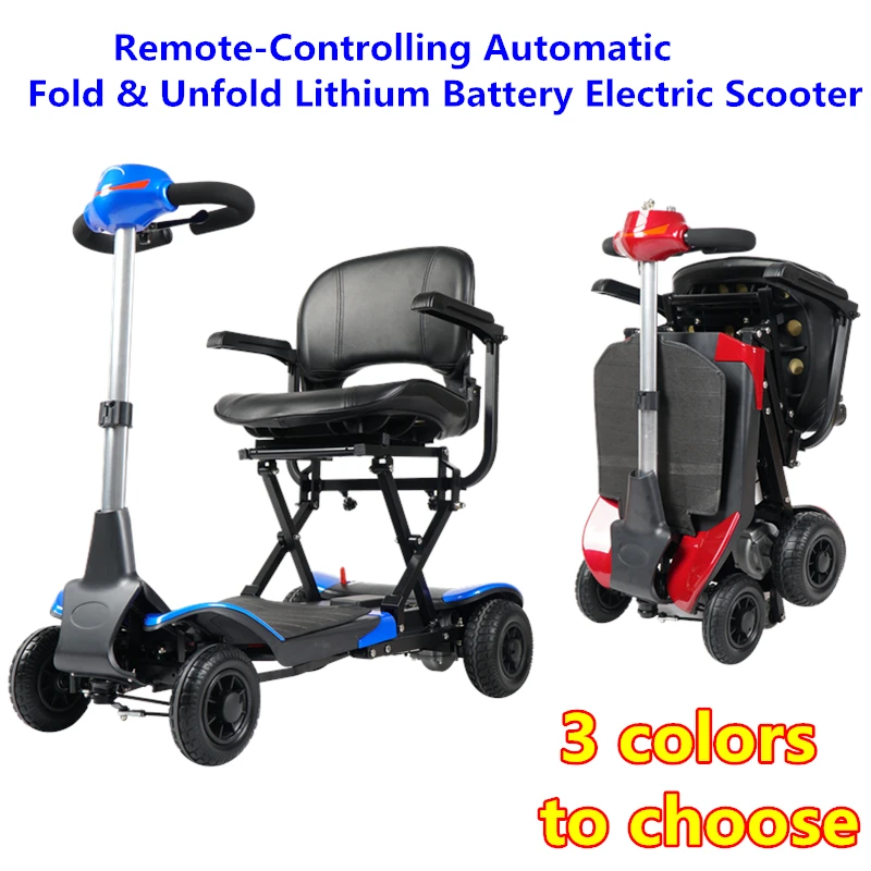 Mobility Scooter For The Elderly Four-Wheeled Battery Car For The Disabled Power-Assisted Folding Automatically