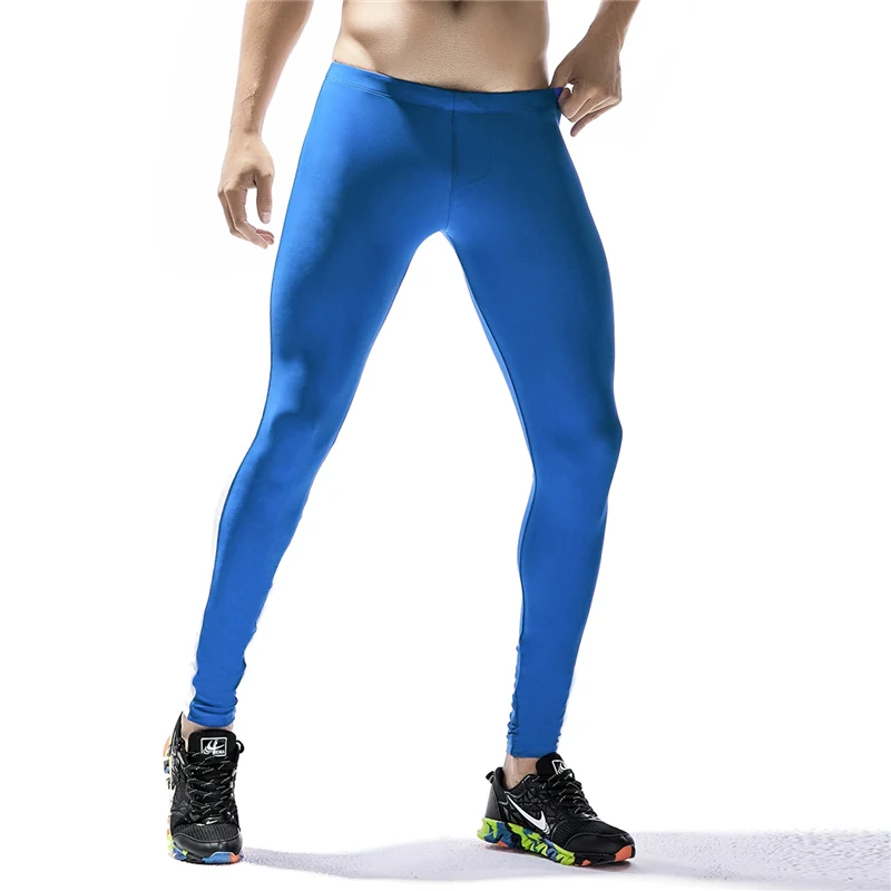 Free Shipping New  Mens Long Johns Low Rise Sport Underwear Slim Thermal Pants Winter Warm Men Fleece Thermal Underwear S