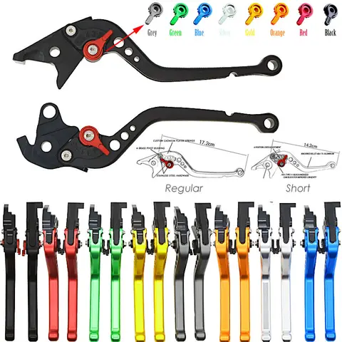 Короткие и длинные для Honda CBR600 F2 F3 F4 F4i 1991-2007 CB919 2002-2007 Hornet 2004 мотоциклетные Регулируемые сцепные рычаги с ЧПУ