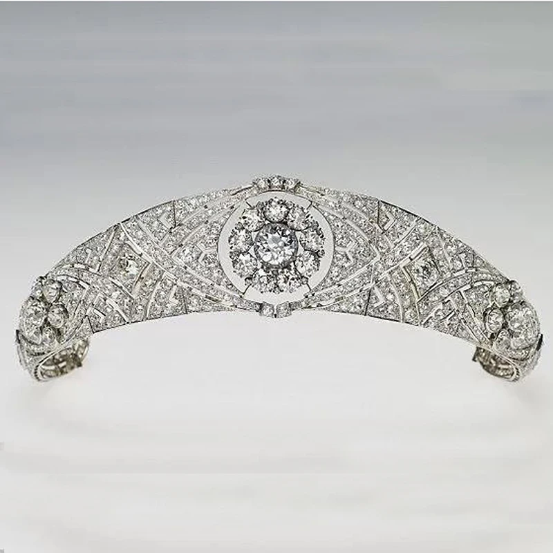 Himstory Luxus voll cz Meghan Prinzessin Hochzeit Tiara Krone Vintage Königin Diadem Haarschmuck