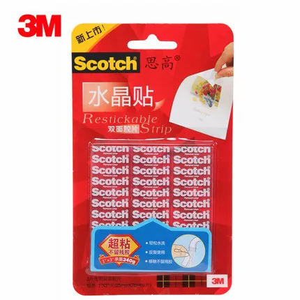 3M Nano tape 3M Scotch Restickable Strips For Mounting Reusable & Removable Scotch Washable Mounting Tabs