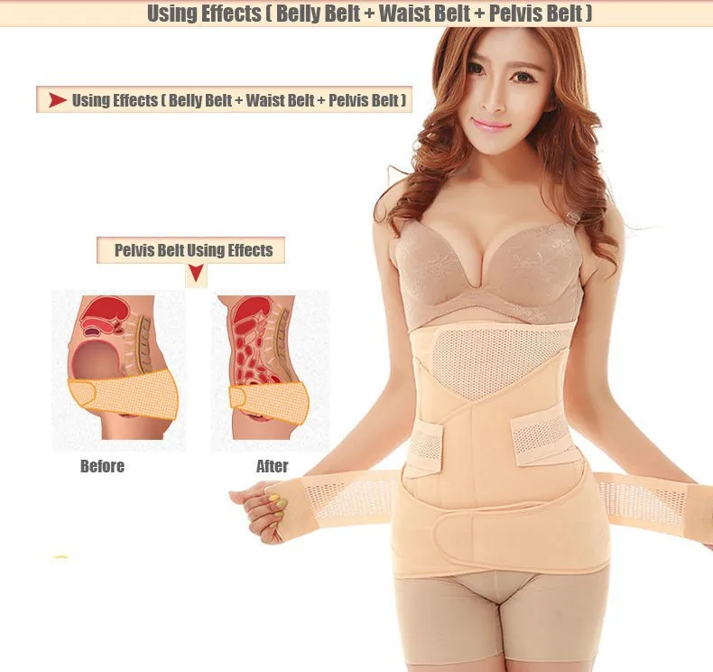 3in1 Waist Shapewear Breathable Belly Postpartum Abdominal Belt Recovery Belly/abdomen/pelvis Pregnant Reducer shaper