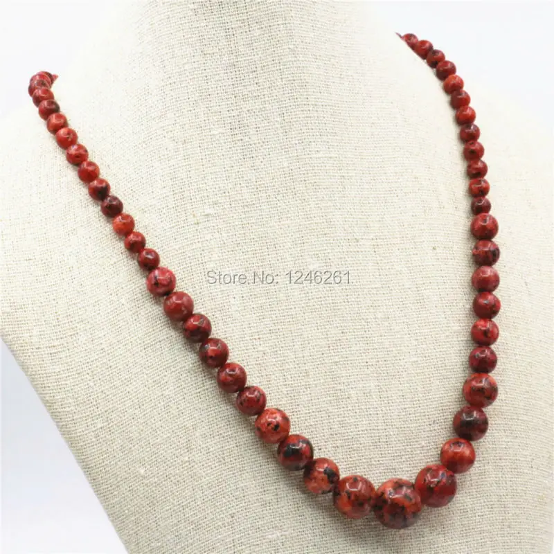 6-14mm Accessories Red Epidote Beads Lucky Stones Tower Necklace Chain Earbob Earrings Sets Women Gifts Jewelry Natural Stone