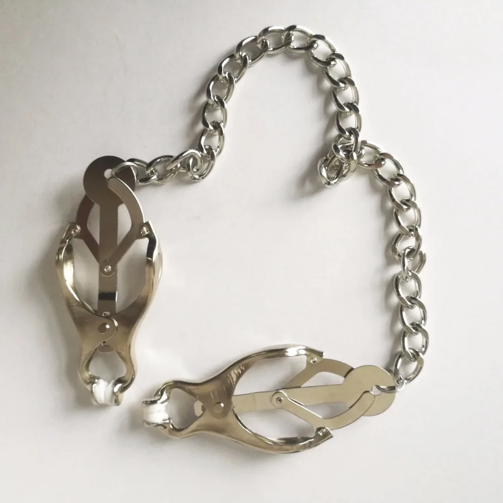 Thierry Fetish Metal Chain Nipple Clamps Slave Bondage Sex Toy,  Flirting  Adult Sex Games Toys For Couple Erotic Sex Products