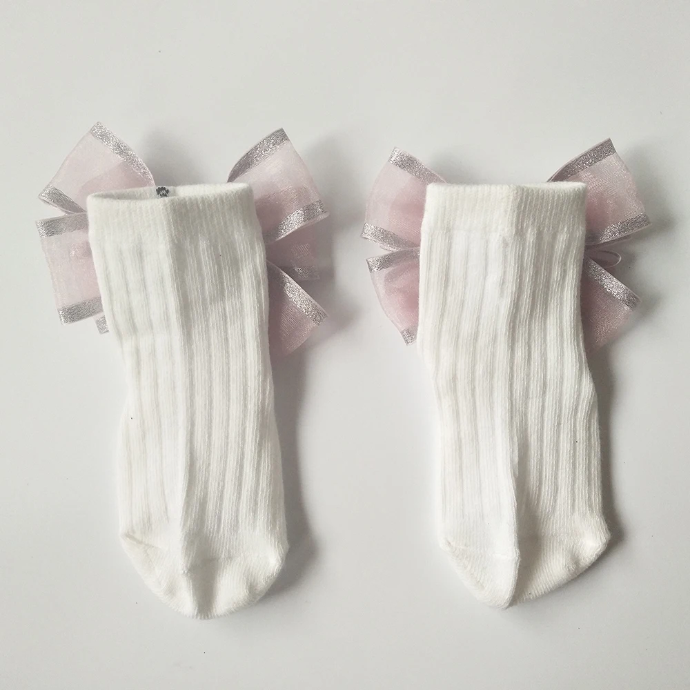 Cute Baby Girls Socks With Bows Infants Cotton Ankle Socks Baby Socken Kids Girls Princess Sock Children Socks