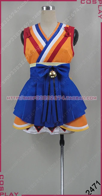 

LoveLive!SunShine!! Dreamer Takami Chika Orange Girls Kimono Dress Cosplay Costume S002