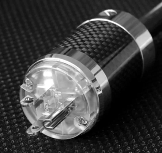 하이 엔드 탄소 섬유 US/EU/AU 버전 전원 플러그 커넥터 9 코어 16AWG 7N 실버 도금 OCC Hifi 전원 케이블