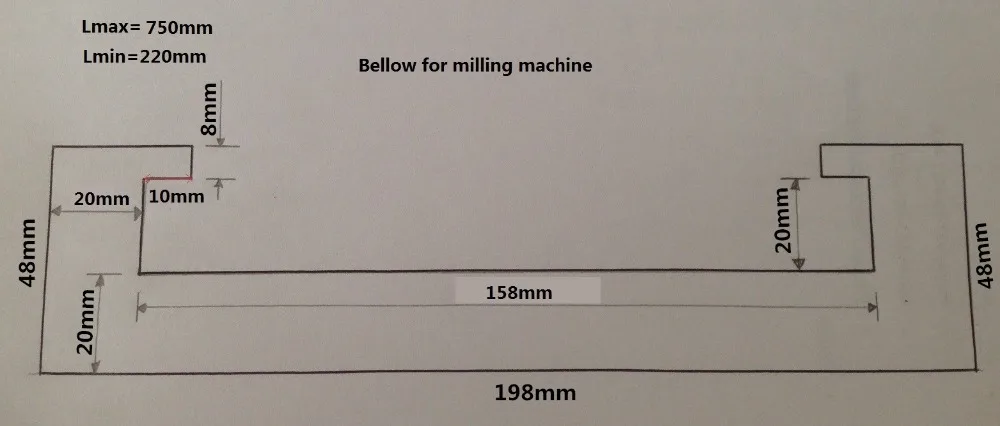 milling-machine-bellow-w198mm-x-h48mm-lmax-750mm-precision-mechanical-part-accessory