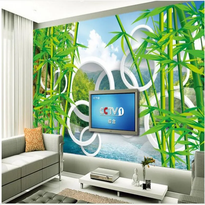 wellyu  Customized large - scale murals bamboo landscape landscape 3D TV background wall  wall paper  wallpaper for walls 3 d