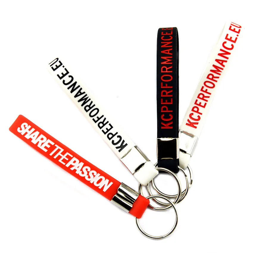 Personalisierter Silikon-Schlüsselanhänger mit individuellem Logo, günstigster Schlüsselring – Detail 8