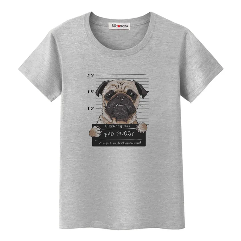 BGtomato Prison dog lovely t shirt funny Shirts women casual summer tops cute dog tee shirt femme bad dog haut femme