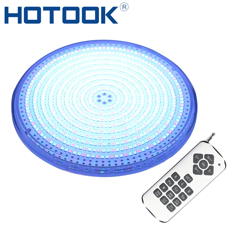 

HOTOOK Underwater Lights RGB PAR56 Resin Filled 2-Wires 12V LED Swimming Pool Light IP68 Waterproof Wall Mounted Piscina Lamp