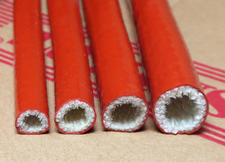 

1M 80mm Dia Red High Temperature Resistant Fire Retardant Casing Pipe Cable Sleeve Thicken Insulation Silicone Fiberglass Tube