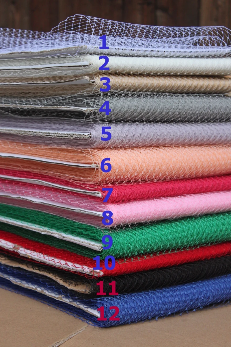 [IuBuFiGo] Birdcage Veiling Netting for Women, Fabric, Fascinator, Headpiece, Headpiece, 10 Yards per Lot, 9 \