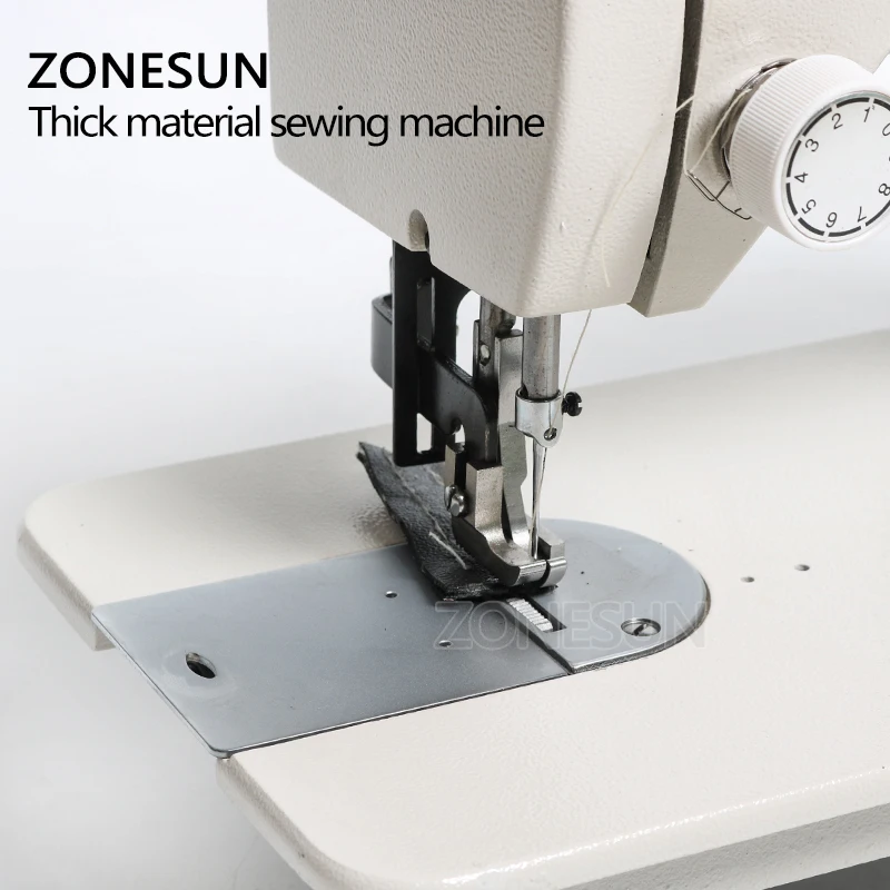 ZONESUN SEW LINE 106-RP Household Fur Leather Fell Clothes Thicken Sewing Machine Thick Fabric Material Sewing Machine