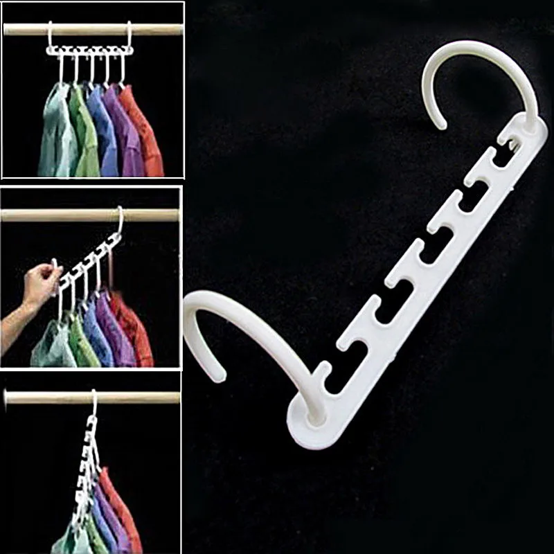 3D Space Saving Hanger Magic Clothes Hanger with Hook Closet Organizer 26.5*11.3CM