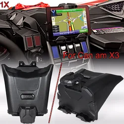 Black Electronic Device Holder With Integrated Storage For 2017-2023 Can Am Maverick X3 Models