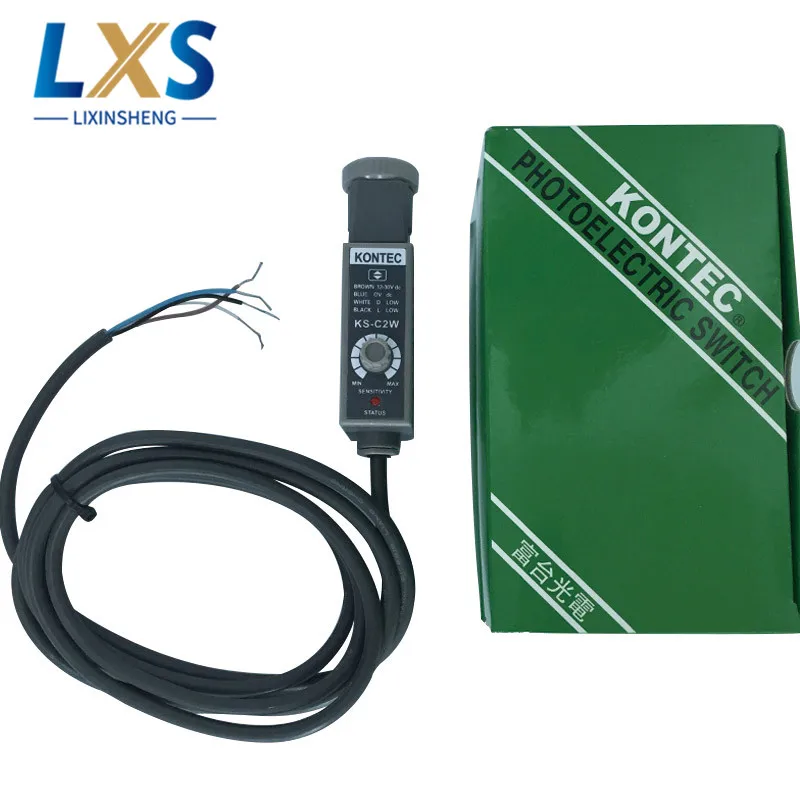 Taiwan Kontec Photoelectric Sensor KS-C2W 10-30V DC  White Light Electronic Photoelectric Eye For Gravure Printing Machine