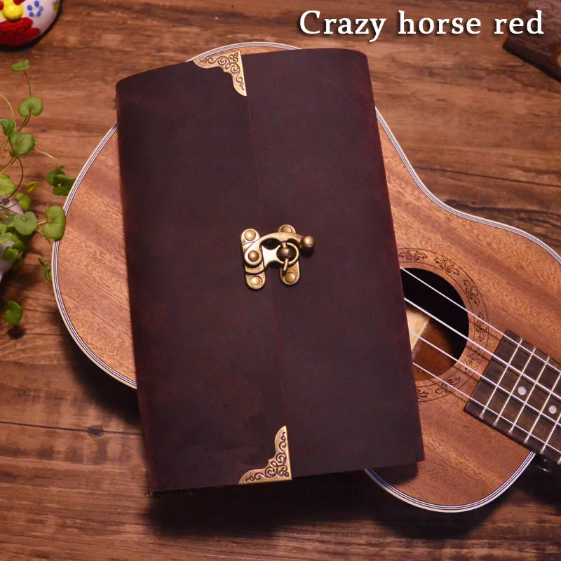 Cuadernos y diarios de hojas sueltas de cuero A6, Bloc de notas de cuero de vaca Vintage hecho a mano, Registro Diario, viaje, Riller en espiral,